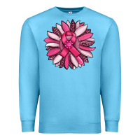 Ocean Blue breast awareness cancer pink sunflower Premium Sweatshirt - RanaPortraitStore