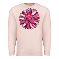 Pale Pink breast awareness cancer pink sunflower Premium Sweatshirt - RanaPortraitStore