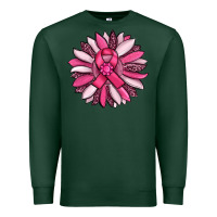 Sports Green breast awareness cancer pink sunflower Premium Sweatshirt - RanaPortraitStore