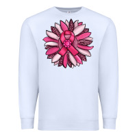 White breast awareness cancer pink sunflower Premium Sweatshirt - RanaPortraitStore
