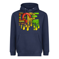 Navy black history juneteenth dope Heavyweight Hoodie - texasbilliewilder
