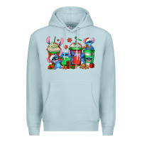 Blue Mist christmas stitch coffee Premium Hoodie - Jasminsmagicworld