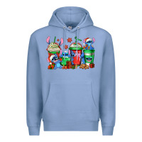 Colony Blue christmas stitch coffee Premium Hoodie - Jasminsmagicworld