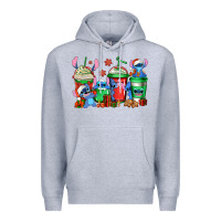 Heather Grey christmas stitch coffee Premium Hoodie - Jasminsmagicworld