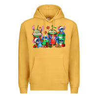 Mustard christmas stitch coffee Premium Hoodie - Jasminsmagicworld