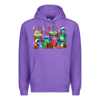 Purple christmas stitch coffee Premium Hoodie - Jasminsmagicworld