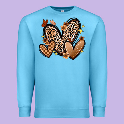 Melanin Hearts Premium Sweatshirt Designed By Zillion Design Studio
