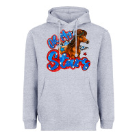 Heather Grey oh my stars horse Heavyweight Hoodie - Zillion Design Studio