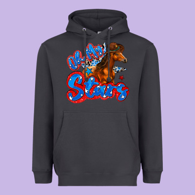 Oh My Stars Horse Heavyweight Hoodie Designed By Zillion Design Studio