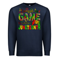 Navy i paused my game to celebrate juneteenth Premium Sweatshirt - Zillion Design Studio