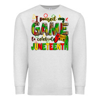 Oatmeal Heather i paused my game to celebrate juneteenth Premium Sweatshirt - Zillion Design Studio