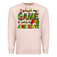 Pale Pink i paused my game to celebrate juneteenth Premium Sweatshirt - Zillion Design Studio