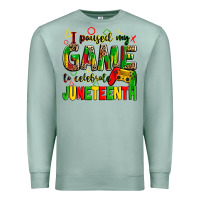 Seafoam i paused my game to celebrate juneteenth Premium Sweatshirt - Zillion Design Studio