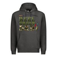 Charcoal Heather reel great dad Premium Hoodie - Artiststas