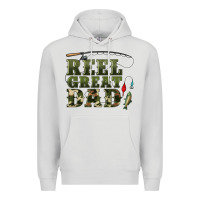 Dove Grey reel great dad Premium Hoodie - Artiststas