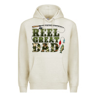 Oatmeal Heather reel great dad Premium Hoodie - Artiststas