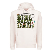 Pale Pink reel great dad Premium Hoodie - Artiststas