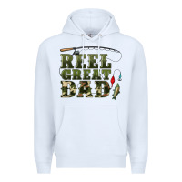 White reel great dad Premium Hoodie - Artiststas