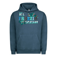 Pigment Midnight Navy it's freezin' season Urban Hoodie - AdoDesignShop