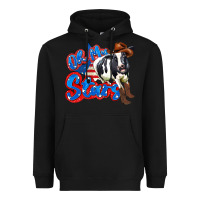 Black oh my stars cow Heavyweight Hoodie - Zillion Design Studio