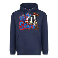 Navy oh my stars cow Heavyweight Hoodie - Zillion Design Studio