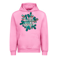 Fuchsia Pink hello winter Urban Hoodie - AdoDesignShop
