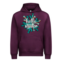Mauve Wine hello winter Urban Hoodie - AdoDesignShop