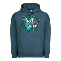 Pigment Midnight Navy hello winter Urban Hoodie - AdoDesignShop