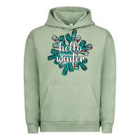 Pigment Oil Green hello winter Urban Hoodie - AdoDesignShop
