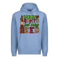 Colony Blue dear santa just bring a beer with a beer bottle Premium Hoodie - AdoDesignShop