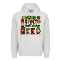 Dove Grey dear santa just bring a beer with a beer bottle Premium Hoodie - AdoDesignShop