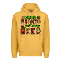 Mustard dear santa just bring a beer with a beer bottle Premium Hoodie - AdoDesignShop