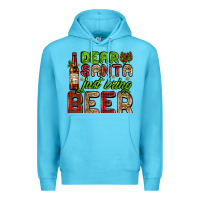 Ocean Blue dear santa just bring a beer with a beer bottle Premium Hoodie - AdoDesignShop