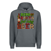 Rock dear santa just bring a beer with a beer bottle Premium Hoodie - AdoDesignShop