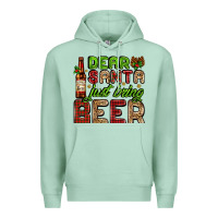 Seafoam dear santa just bring a beer with a beer bottle Premium Hoodie - AdoDesignShop