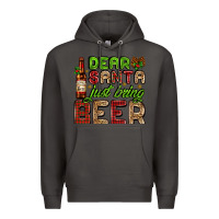 Smoke dear santa just bring a beer with a beer bottle Premium Hoodie - AdoDesignShop