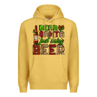Antique Gold dear santa just bring a beer with a beer bottle Premium Hoodie - AdoDesignShop
