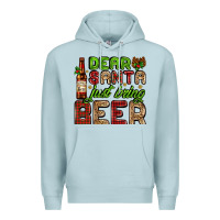 Blue Mist dear santa just bring a beer with a beer bottle Premium Hoodie - AdoDesignShop