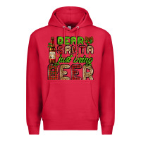 Cardinal dear santa just bring a beer with a beer bottle Premium Hoodie - AdoDesignShop