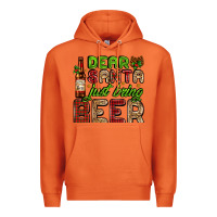 Carrot dear santa just bring a beer with a beer bottle Premium Hoodie - AdoDesignShop