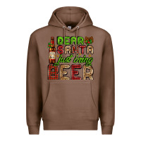 Chestnut dear santa just bring a beer with a beer bottle Premium Hoodie - AdoDesignShop