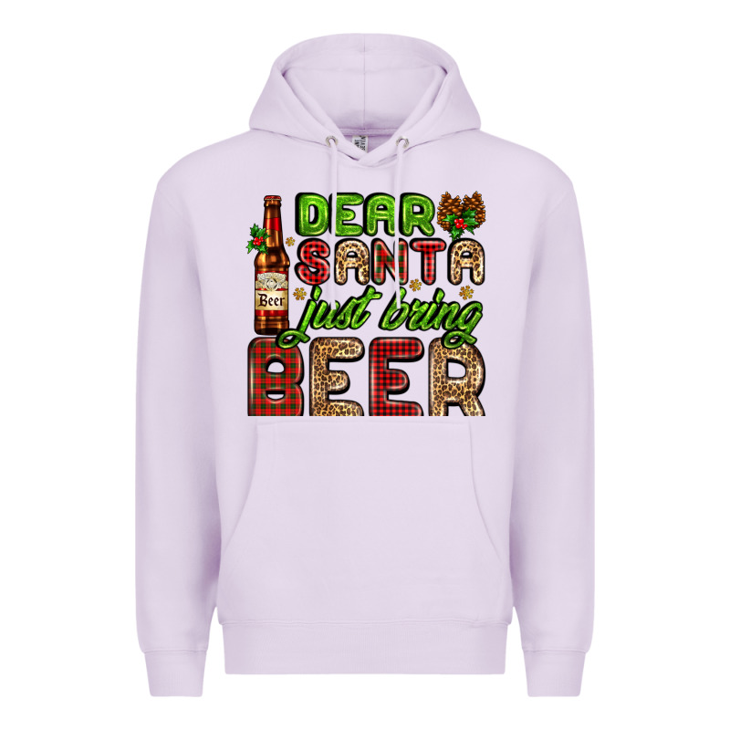 Dear Santa Just Bring A Beer With A Beer Bottle Premium Hoodie by AdoDesignShop | Teevron