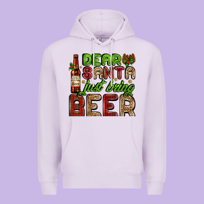 Dear Santa Just Bring A Beer With A Beer Bottle Premium Hoodie Designed By Adodesignshop