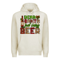 Oatmeal Heather dear santa just bring a beer with a beer bottle Premium Hoodie - AdoDesignShop