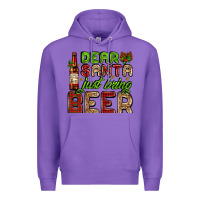 Purple dear santa just bring a beer with a beer bottle Premium Hoodie - AdoDesignShop
