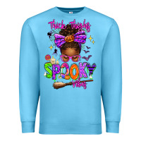 Ocean Blue Thick Thighs Spooky Vibes Premium Sweatshirt - texasbilliewilder