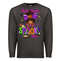 Smoke Thick Thighs Spooky Vibes Premium Sweatshirt - texasbilliewilder