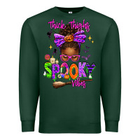 Sports Green Thick Thighs Spooky Vibes Premium Sweatshirt - texasbilliewilder
