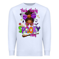 White Thick Thighs Spooky Vibes Premium Sweatshirt - texasbilliewilder