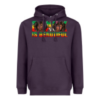 Plum black is beautiful juneteenth Heavyweight Hoodie - texasbilliewilder